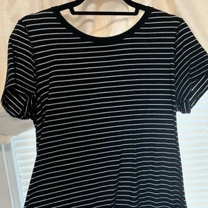 Black and white striped T shirt